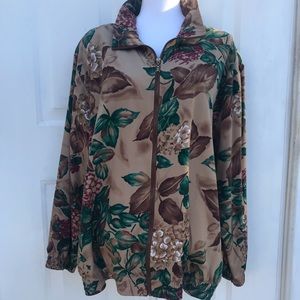 Vintage Teddy Plus SIZE 2X Floral Light Jacket